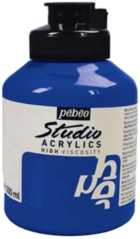 Pebeo Studio Akrilik Boya 500 ml 25 Light Ultramarine Blue ürün görseli 1