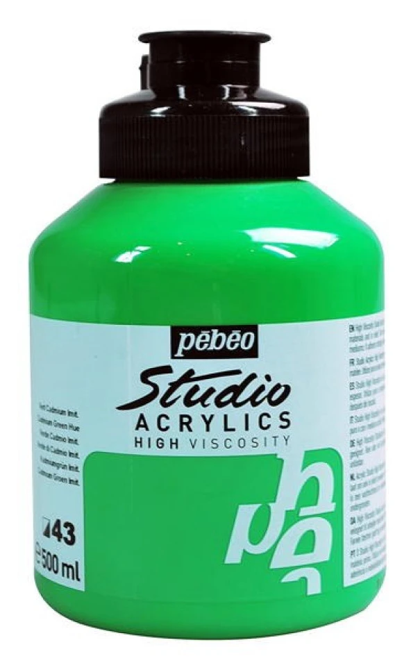 Pebeo Studio Akrilik Boya 500 ml 43 Cadmium Green Hue ürün görseli 1