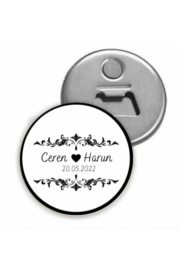 Özcan Tasarım Kişiye Özel Açacaklı Düğün Magnet - Nişan Magnet - Söz Magnet ( 25 Adet ) ürün görseli 1