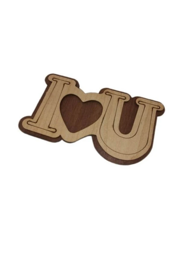 Özcan Tasarım Ahşap I Love You Magnet - Aşk Magnet - Kalp Magnet ( 10 Adet ) ürün görseli 1