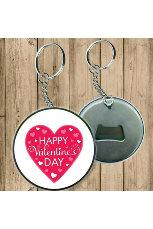 Özcan Tasarım Happy Valentine Anahtarlık - Açacaklı Anahtarlık ürün görseli 1