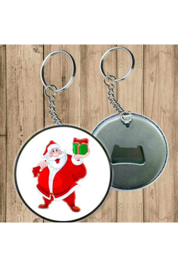 Özcan Tasarım Noel Babalı Anahtarlık - Açacaklı Anahtarlık ürün görseli 1