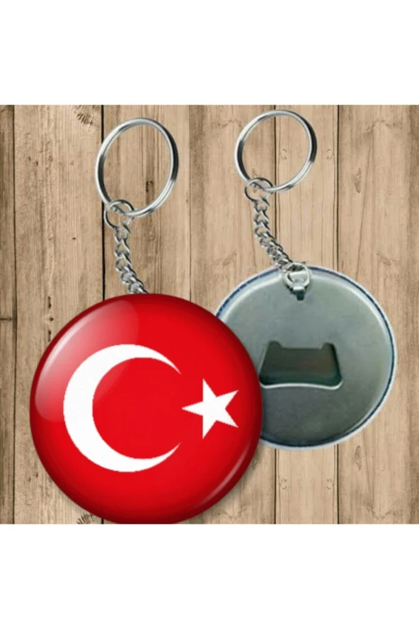 Özcan Tasarım Türk Bayraklı Anahtarlık - Açacaklı Anahtarlık ürün görseli 1