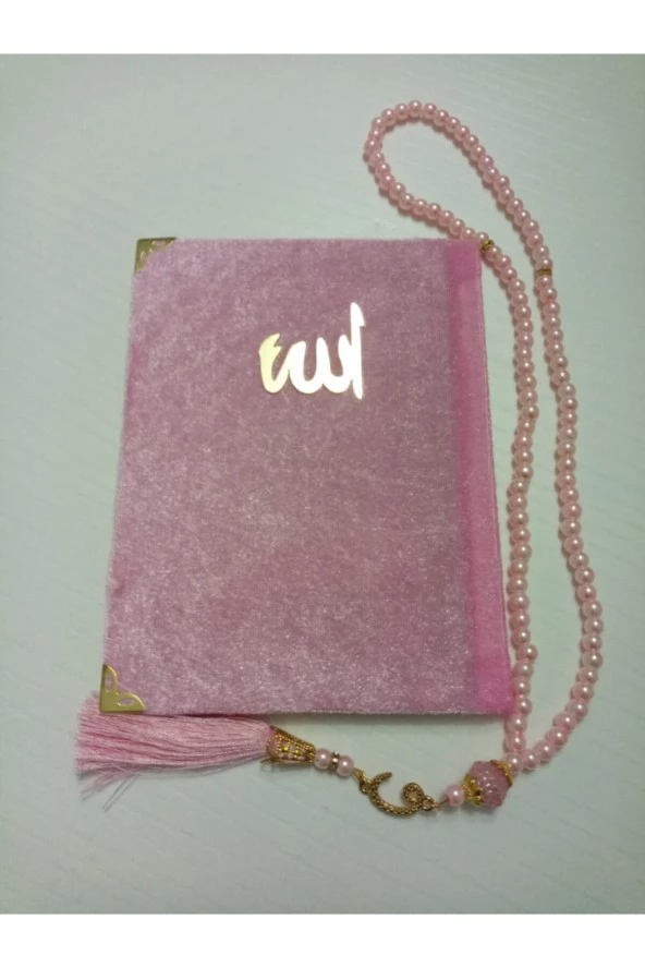 Medrese Yayınları Kadife Yasin Set Inci Tesbih - Pembe ( Çanta Boy ) ürün görseli 1