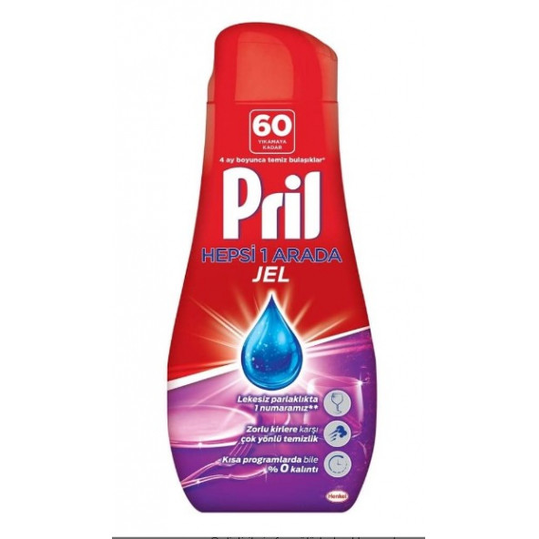 Pril Hepsi Bir Arada Power Jel 60wl (60 Yıkama) ürün görseli 1