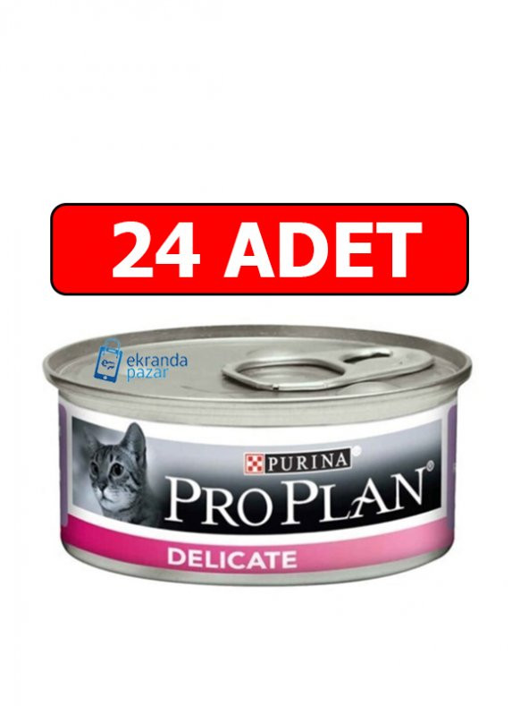 Proplan delıcate hindi etli kedi konservesi 24 adet 85 gr hassas kedi yaş maması ürün görseli 1
