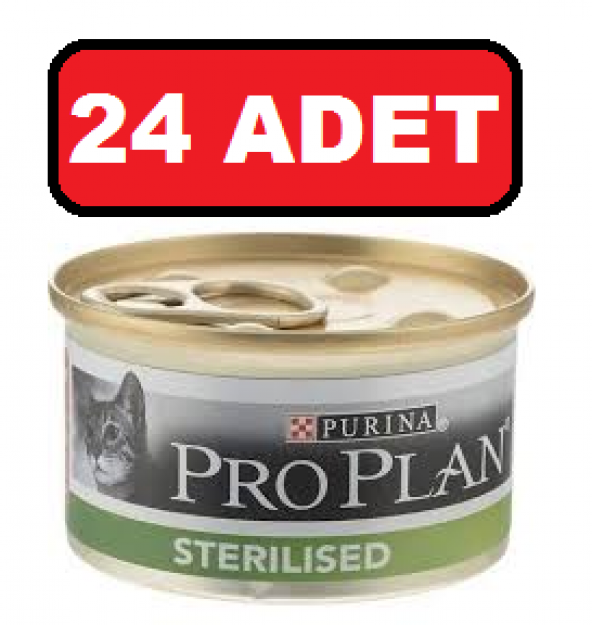Proplan sterilised somon kısır kedi konservesi 85 gr x 24 adet kedi yaş mama ürün görseli 1