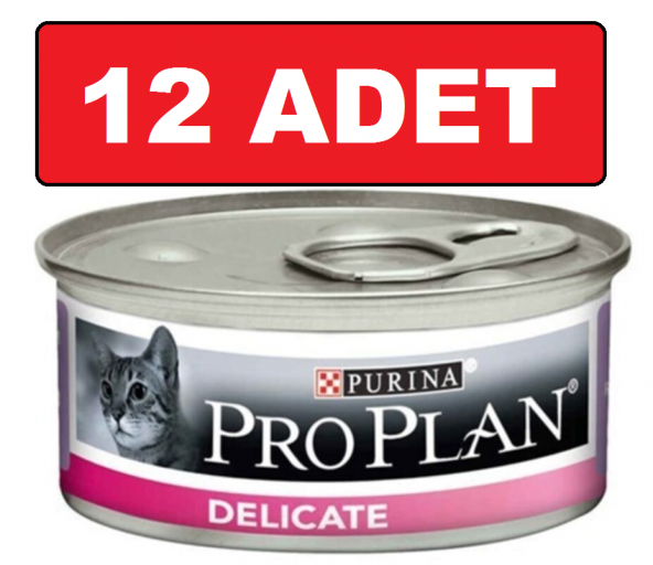 Proplan delıcate hindi etli kedi konservesi 12 adet 85 gr hassas kedi yaş maması ürün görseli 1
