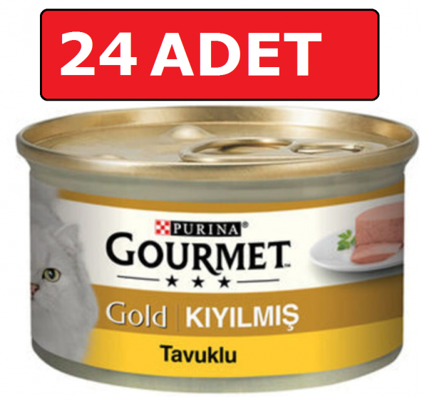 Purina gourmet gold kıyılmış tavuk etli kedi konservesi 85 gr 24 Adet yaş mama ürün görseli 1
