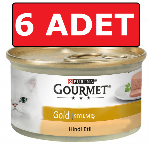 Purina gourmet gold kıyılmış hindi etli kedi konservesi 85 gr 6 Adet yaş mama ürün görseli 1