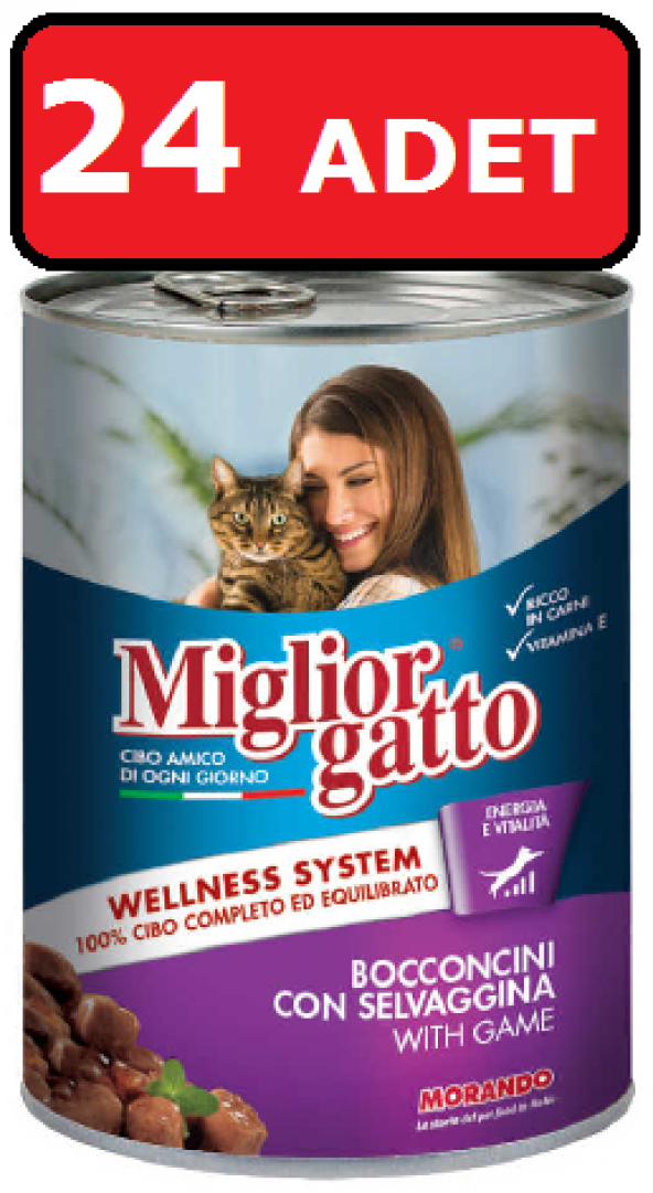 Miglior gatto av hayvanlı yetişkin kedi maması 24 adet x 405 gr konserve yaş mama ürün görseli 1