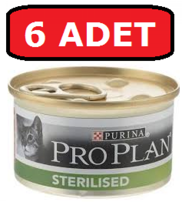 ProPlan Sterilised Somon Kısır Kedi Konservesi 85 Gr x 6 Adet yaş mama ürün görseli 1