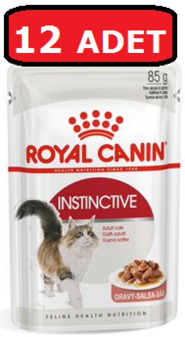 Royal canin instinctive gravy adult 85 gr x 12 adet yaş kedi maması pounç ürün görseli 1