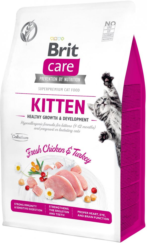 Brit care tahılsız kitten 7kg yavru kedi maması kümes hayvanlı grain free fresh chicken ürün görseli 1