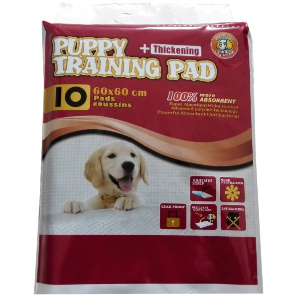 Hushpet Trainingpads Tuvalet Eğitim Pedi 60x60cm 10lu Yapışkanlı Çiş Pedi ürün görseli 1