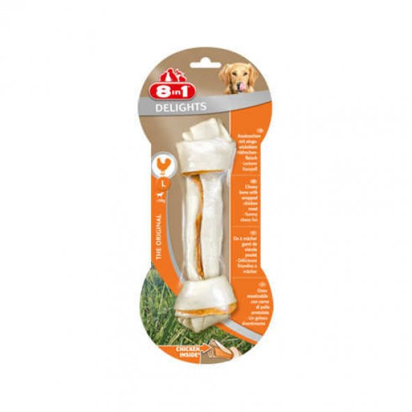 8in1 kemik Delights Bones Tavuklu Ödül Kemiği L 85 Gr köpek ödül ürün görseli 1