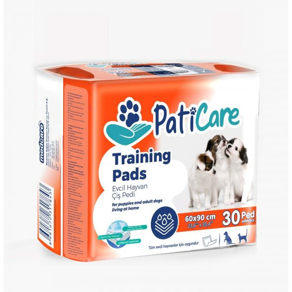 Paticare trainingpads yavru köpek tuvalet eğitim pedi 60x90cm 30lu köpek çiş pedi hasta köpek pedi ürün görseli 1