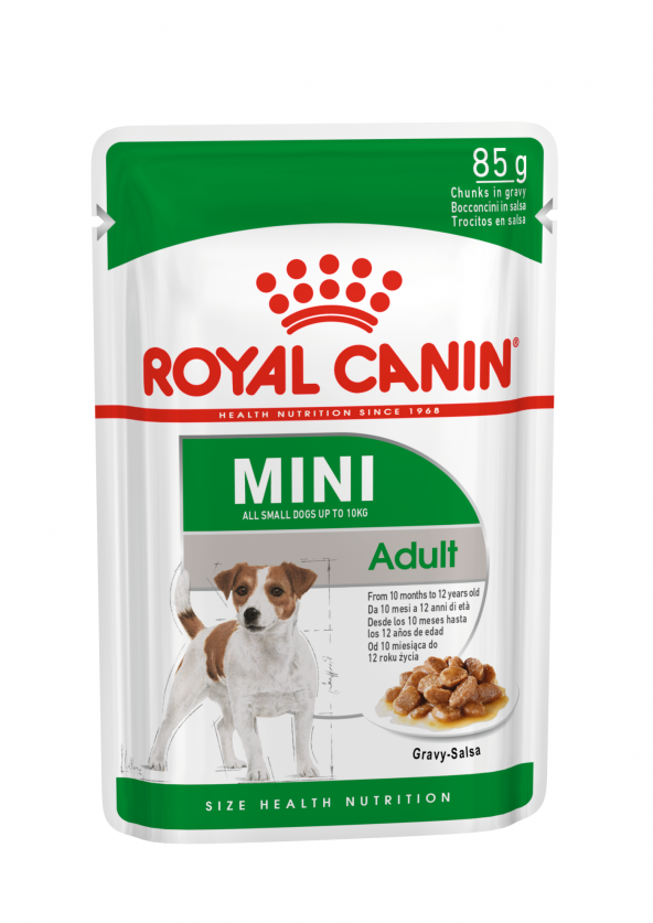 Royal canin mini adult  85gr konserve soslu köpek yaş mama 12 adet pouch ürün görseli 1