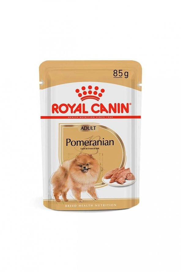 Royal canın pomeranian yaş köpek maması 12 adet x 85 gr pomeranian adult pouch ürün görseli 1