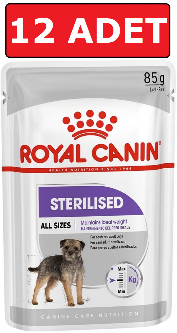 Royal canın sterilised kısır köpek konservesi 12 x 85 gr yaş mama ürün görseli 1