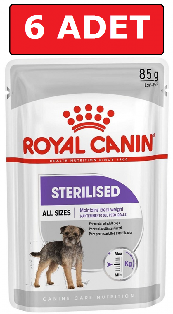 Royal canın sterilised kısır köpek konservesi 6 x 85 gr yaş mama ürün görseli 1