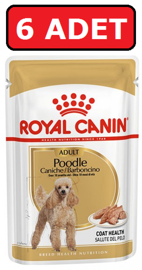 Royal canın poodle yaş köpek maması 6 adet x 85 gr pouch konserve ürün görseli 1