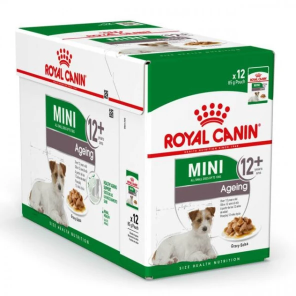 Royal canın mini ageing 12+ küçük ırk 12 yaş üstü köpek konserve yaş maması 85 gr 12 adet ürün görseli 1