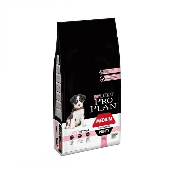 Proplan medium puppy somon köpek 12kg sensitive skin somonlu yavru köpek maması ürün görseli 1