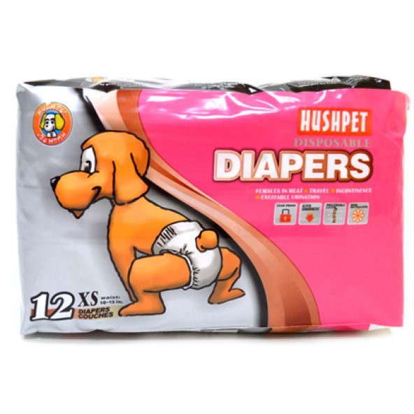 Hushpet köpek alt tuvalet bezi 12 adet xs hush pet diapers x small 12li köpek bezi ürün görseli 1