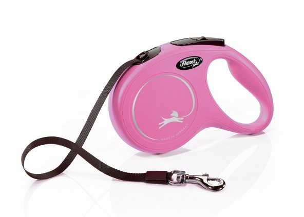Flexi new classıc m boy şerit tasma medium 5 metre otomatik şeritli köpek uzatma max 25kg ürün görseli 1