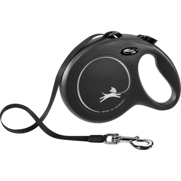 Flexi new classıc m boy şerit tasma medium 5 metre otomatik şeritli köpek uzatma max 25kg ürün görseli 1