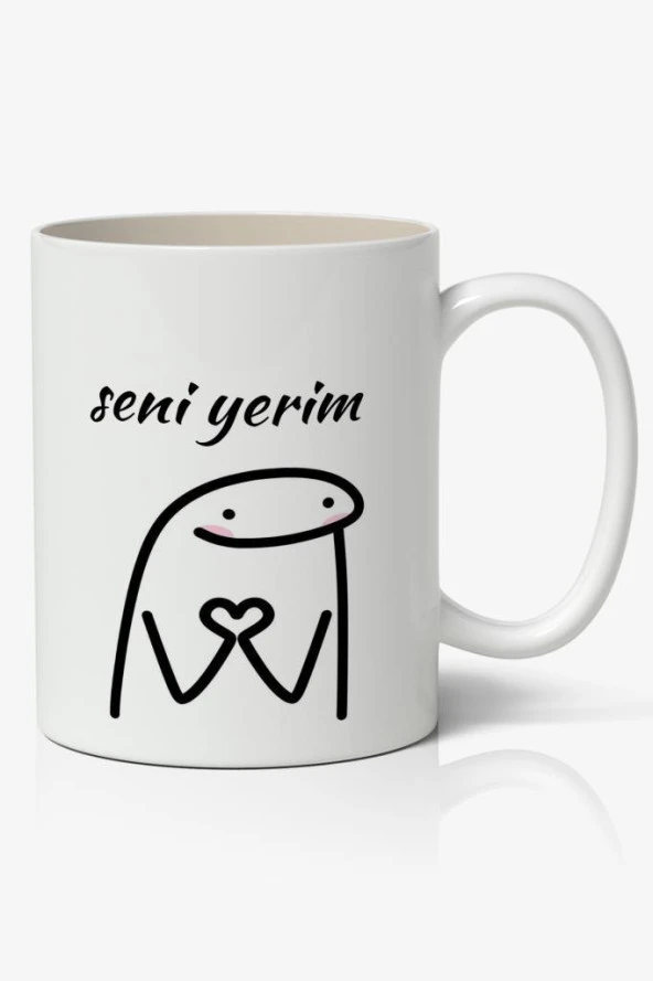 Seni Yerim Yazılı Baskılı Kupa Bardak - Baskılı Kahve Kupa Bardak ürün görseli 1