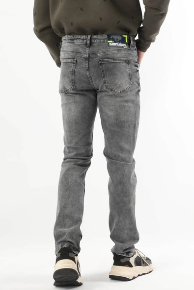Erkek Regular Fit Jean Pantolon Gri - Resim 8