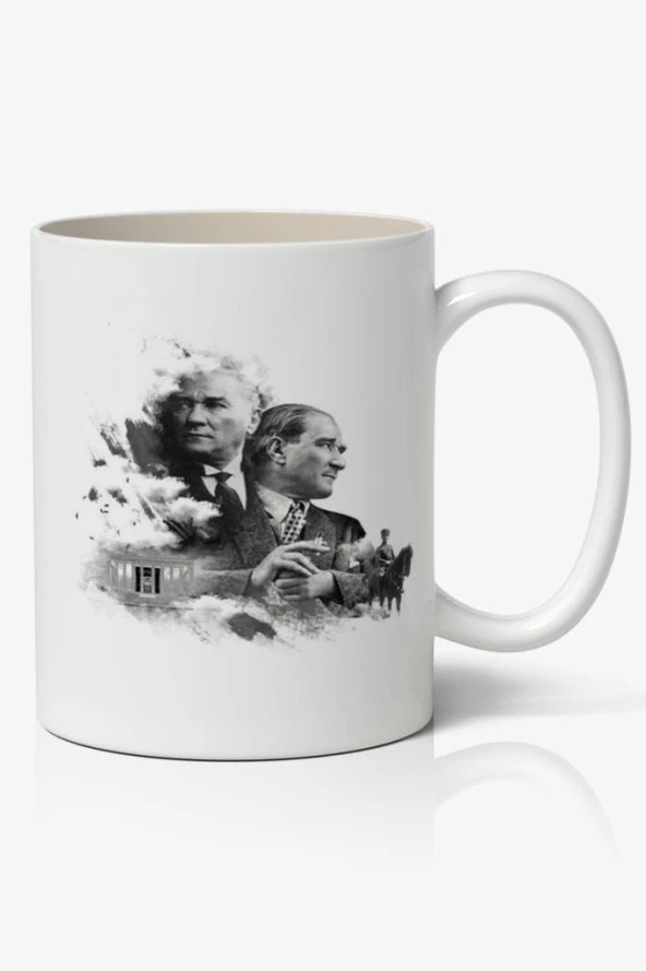 Atatürk Baskılı Kupa Bardak 1 - Baskılı Kahve Kupa Bardak ürün görseli 1