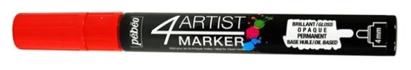 Pebeo 4Artist Oil Marker Yağlıboya Kalemi 4mm Yuvarlak Uç RED ürün görseli 1