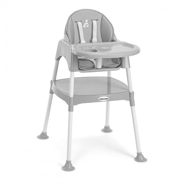 Wellgro Pretty 3in1 Çalışma Masalı Mama Sandalyesi, Gri ürün görseli 1
