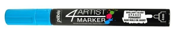 Pebeo 4Artist Oil Marker Yağlıboya Kalemi 4mm Yuvarlak Uç LIGHT BLUE ürün görseli 1