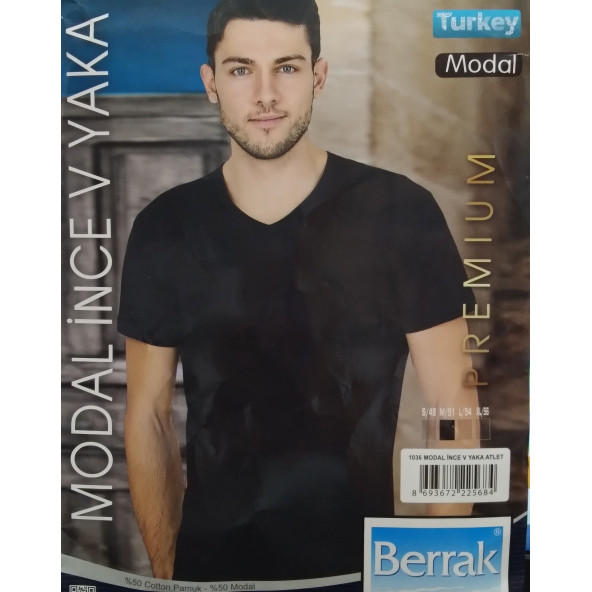 ERKEK MODAL V YAKA İNCE SMALL SİYAH TİŞÖRT ürün görseli 1