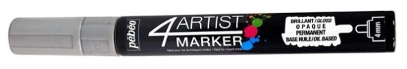 Pebeo 4Artist Oil Marker Yağlıboya Kalemi 4mm Yuvarlak Uç SILVER ürün görseli 1
