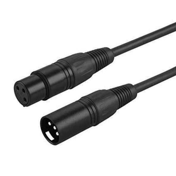 Balanslı XLR Siyah Kaliteli Mikrofon Kablosu 5 Metre ürün görseli 1