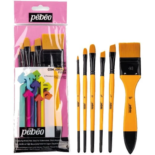 Pebeo 6lı Karma Fırça Seti SET-8 ürün görseli 1