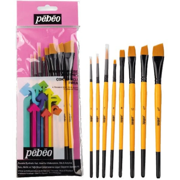 Pebeo 8li Karma Fırça Seti SET-6 ürün görseli 1