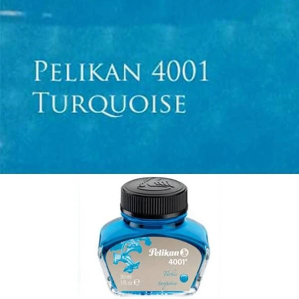 Pelikan 4001 Dolmakalem Mürekkebi 30 ml. TURKUAZ ürün görseli 1