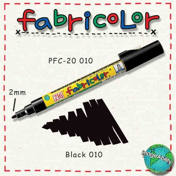 Zig Fabricolor Örtücü Kumaş Boyama Kalemi SİYAH ürün görseli 1