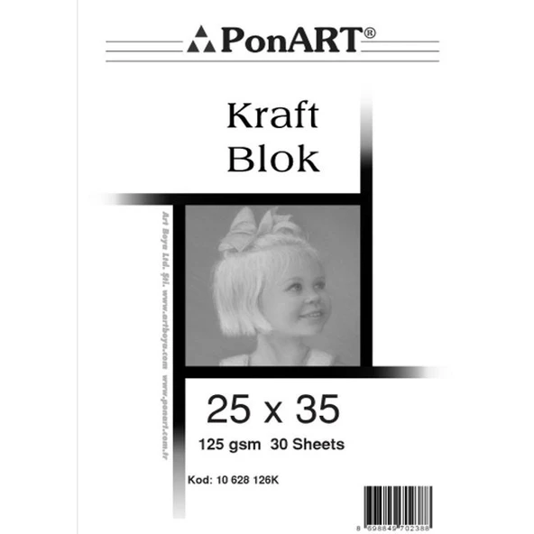 Ponart Kraft Defter Spralli 25x35 cm. 30 Yaprak ürün görseli 1