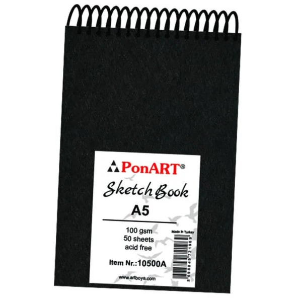 Ponart Skecth Book 100 gr A5 50 Yaprak (Üstten Spiralli) ürün görseli 1