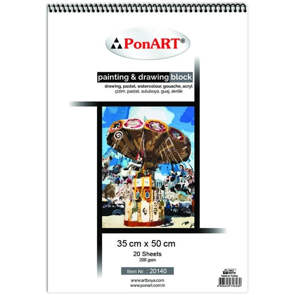Ponart Painting & Drawing Block 35x50 cm 20 Sayfa 20140 ürün görseli 1