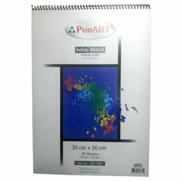 PonART Kolej Blok Resim Defteri 35x50 cm 28 yp ürün görseli 1