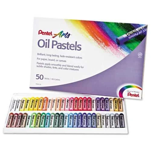 Pentel Arts Oil Pastels 50 Renk Yağlı Pastel Boya Seti ürün görseli 1