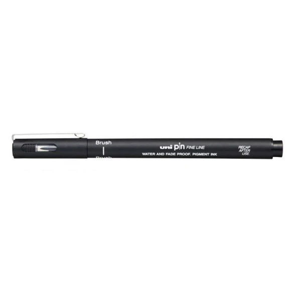 Uni Pin Brush Fırça Uçlu Çizim Kalemi Siyah ürün görseli 1